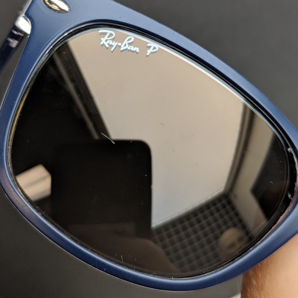 Ray-Ban Blue Sunglasses with Black Lenses - Picture 10 of 15